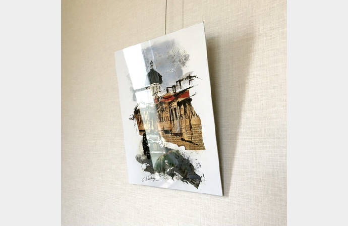 アルミプリント 8×10インチ　ロンドンのブラックキャブ