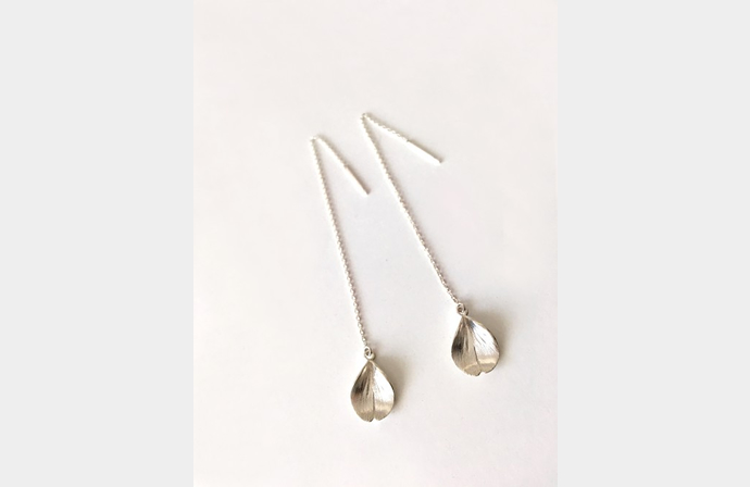 ぷっくり さくら シルバーピアス