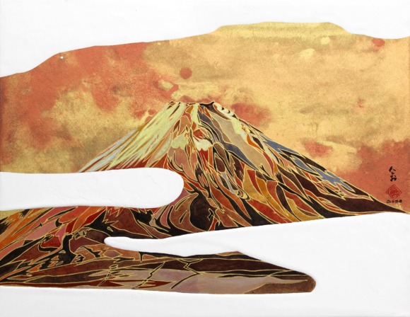 不思議な風景画　赤富士