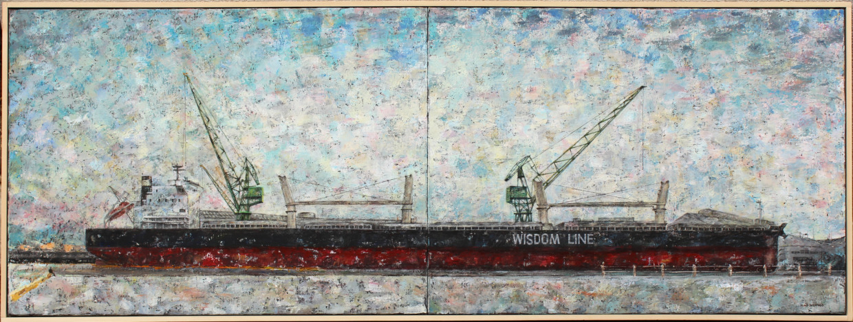 神戸港 バラ積み船